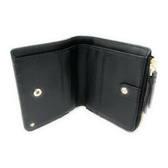 NWT Kate spade L-zip bifold wallet BLACK - Picture 2 of 3